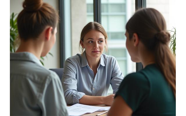 Consultant discussing nutritional strategy with a client